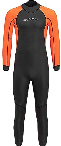 Orca Mens Vitalis Hi-Vis Back Zip Open Water Swim Wetsuit NN27 - Black -