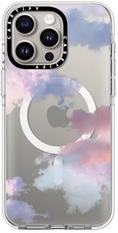 CASETiFY Clear Case for iPhone 15 Pro Max [Not Yellowing / 6.6ft Drop Protection/Compatible with Magsafe] - Clouds - Clear