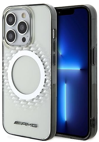 CG MOBILE AMG Magfit Transparente Hülle Rautenmuster für iPhone 15 Pro