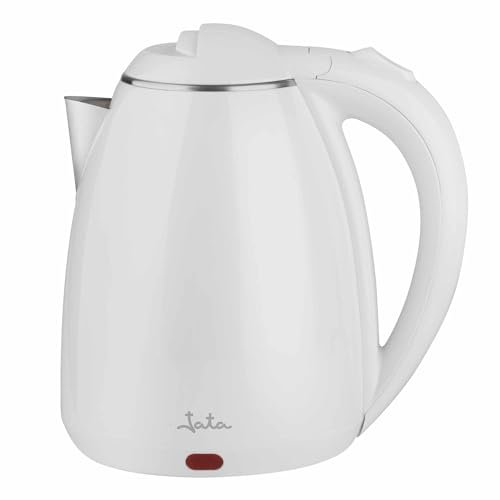 JATA JEHA1040 - Hervidor Agua Electrico de 1.8 L. 1500 W. Máxima rapidez de ebullición. Jarra sin cable. Amplia boca de llenado. Tapa abatible. Base giratoria