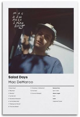 Mac Demarco Musikalbum Cover Leinwand Poster Raumdekor Poster für Schlafzimmer Wohnzimmer Wände 30 x 45 cm Unrahmen-Stil