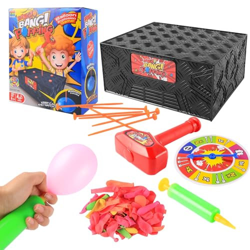Necdeol Balloon Blast Box Spiel, Lustig Familienparty Brettspiel, Portable Luftballon Spiel, Desktop Spaß Trick Spiel, Balloon Blast Box Für Bankett, Schule, Geburtstags Party