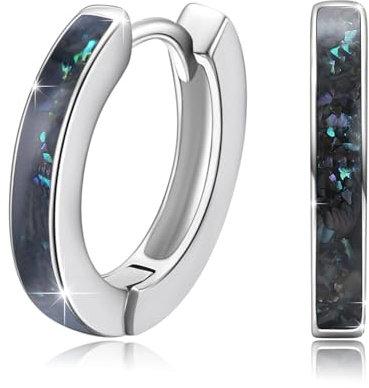CUOKA MIRACLE Opal Ohrringe Damen Creolen Silber Creolen Klein Silber Ohrringe Opal Schmuck Geschenke für Damen Frauen Ehefrau Mädchen Mama Kinder Weihnachtstag Valentinstag
