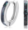 CUOKA MIRACLE Opal Ohrringe Damen Creolen Silber Creolen Klein Silber Ohrringe Opal Schmuck Geschenke für Damen Frauen Ehefrau Mädchen Mama Kinder Weihnachtstag Valentinstag