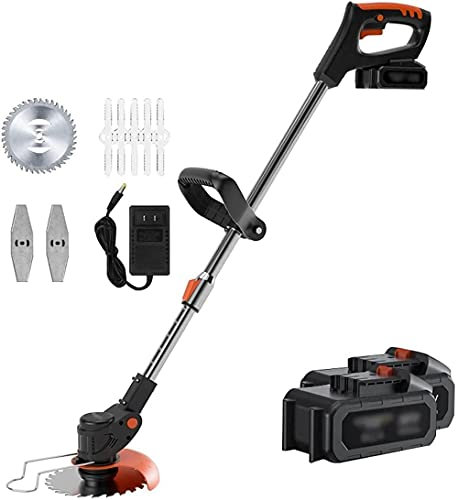 Coupe-Herbe électrique sans Fil Portable Tondeuse à Gazon Maison Jardin Outil d'élagage débroussailleuse Multifonction électrique Mauvaises Herbes 21 V 10000 MAh batterie-10000 mAh