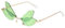 LEEQ Vintage Randlose Dragonfly Sonnenbrille - Retro Flügel geformt Schmetterling Feenhafte Schatten Brille Fashion Party Brillen für Damen Herren