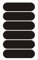 EUZUXU Kit 6 Streifen Schwarz Reflektierende Aufkleber für Motorradhelm, Motorrad, Fahrrad Aufkleber, Reflektor Nacht Sichtbarkeit Signalisierung, Größe 8,5 cm x 2,3 cm