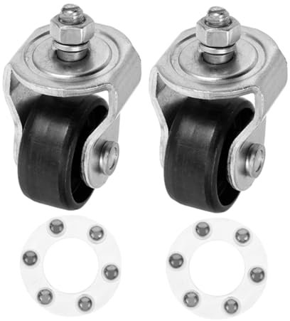 FELTECHELECTR Schwerlast Lenkrollen Ersatzräder Für 2-tonnen Hydraulischen Wagenheber 2 Stück Schwenkbar Präzise Manövrierbarkeit Kompatibel Mit Hydraulischem Wagenheber