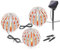 Esotec Solar Dekokugeln Korsika, 3er Set, altweiß, D=15cm, 2 Meter Solarkugel Lichterkette, Akku, Solarmodul, Erdspieß, Bodenleuchte, Kugelleuchte, Kunststoff, Outdoor, außen, wetterfest, 103026