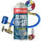 ClimaSet Remplacement du gaz refrigerant R134a 1x235 g pour Climatisation avec Tuyau, Manomètre et Adaptateur HP/LP pour Climatisation -Recharge climatisation voiture - ECO