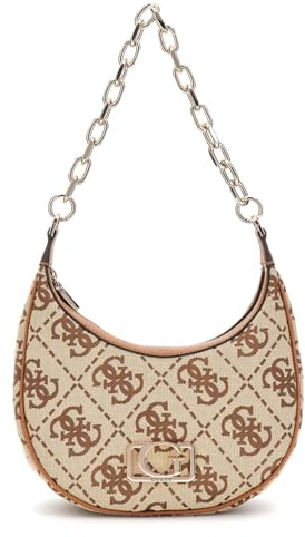 GUESS Circe Hobo Shoulder Bag Latte Logo
