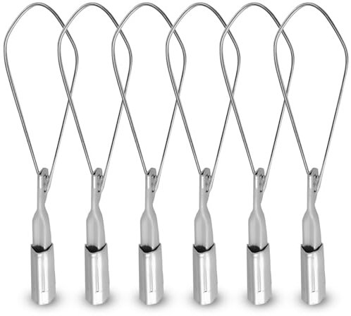 (6 PACK) OHLECTRIC Range 6-2 Aluminium Wedge Clamps - Stainless Steel Ball Handle - Loop With Lock - Reduces Sagging Of Overhead Aerial Cables - Corrosion Resistant Cable Clamps - OL-40649-5