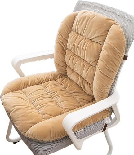 uyeoco Stuhlkissen Outdoor/Innenbereich mit rückenteil niedriglehner 40x90,Sitzkissen gartenstuhl/Rollstuhl/Auto,Niedriglehner Auflage Polsterauflage Gartenstuhl(Khaki)