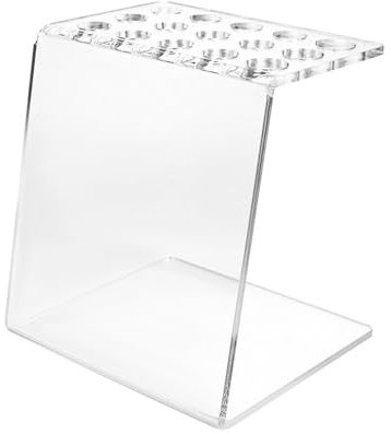 ccuzs Porta forbici dal design trasparente, supporto in acrilico, robusto portautensili da parrucchiere, supporto decorativo per barbiere, 13,5 x 14,5 x 16,2 cm, per forbici, interni, esterni,