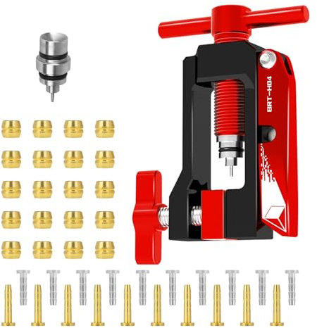 SYWAN Fahrrad-Nadel-Einsteckwerkzeug, hydraulisches Bremsen-Set, Fahrrad-Hydraulikschlauch-Montagewerkzeug mit Hydraulikschlauchschneider, Nadel, Widerhaken, Fahrerkopf, Bremsleitungen,