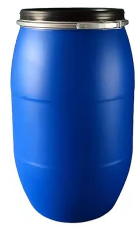 Plastique Récipients de Stockage d'eau, Baril de Stockage d'eau avec Couvercle, Bague d'étanchéité en Métal, pour Transport en Usine, Fûts de Fermentation(200L)