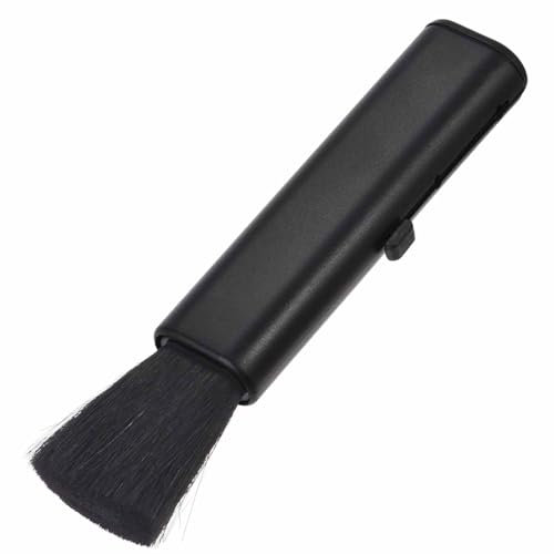 Cepillo de limpieza de teclado, cepillo de limpieza telescópico para ventana, para laptop, computadora, teclado, ventana, color negro