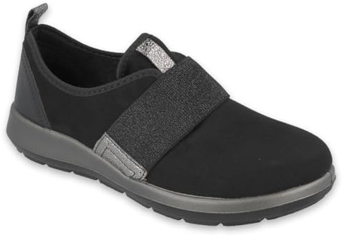 Dr Orto - Women’s Casual Shoes Lily - Black Slip-ons with Suede-Like Material Orthopedic Everyday Walking Footwear Leather Lining Lightweight and Comfortable Ideal for Sensitive Feet