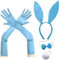 Ruarby Cosplay Ohrenstirnband Haarreifen Krawatte Arm Handschuhe Party Kopfschmuck Masken Anime Kostüm
