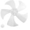 Five-Leaf Plastic Fan Blade 14 Inch Replacement Part for Pedestal Stand Desk Fan with Nut Cover Black White(Transparent White)