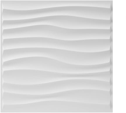 Trafagala 10 Pack 3D Wall Panels White 8mm Thick Decorative Wall Tiles for Living Room, Office, Bedroom, Ceiling Tiles