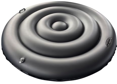 Loyimioo 165cm Rond Couverture De Bain À Remous Épaissie PVC Couverture Gonflable Isolation Thermique & Anti Feuilles Conception De Valve De Remplissage Rapide Multiple Pour Patio Baignoire Gonflable