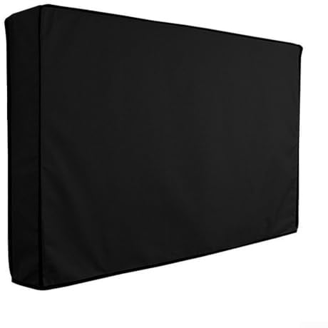 Housse de télévision d'extérieur avec protection étanche 600D et poche à distance facile d'accès pour toute l'année (60-65)