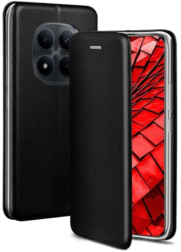 ONEFLOW Business Case für Redmi Note 15 Pro+ 5G Handyhülle klappbar mit Standfunktion, Klapphülle Flipcase Cover Dünn, PU Leder Hülle mit Kartenfach, 360 Grad Schutzhülle, Schwarz
