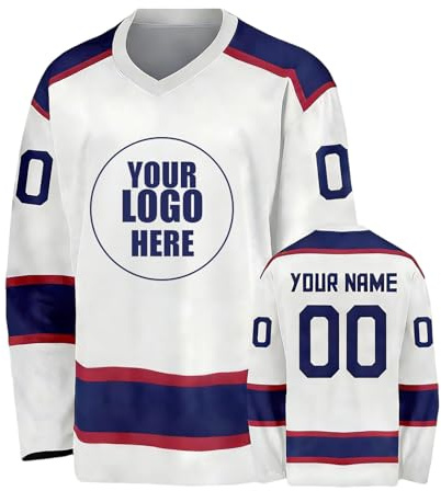 Maillot de hockey personnalisé pour hommes/garçons, logo personnalisé, numéro de nom, maillots de hockey sur glace, chemises à manches longues pour fans d'équipe, adultes, enfants et jeunes, D, Taille