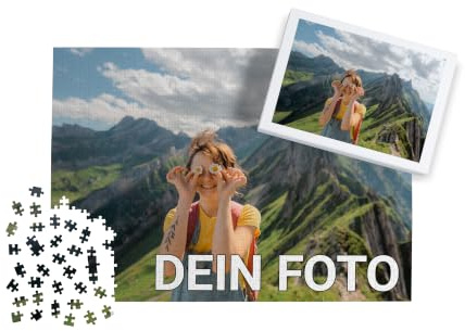 Pixum Fotopuzzle mit eigenem Foto, personalisiertes Geschenk, 1000 Teile | Selbst gestalten, hochwertige Druckqualität, Fotogeschenk für Erwachsene und Kinder