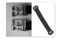 Euroriding GmbH & Co.KG Neoprene-Sattelgurt ohne Elast Schwarz - 45