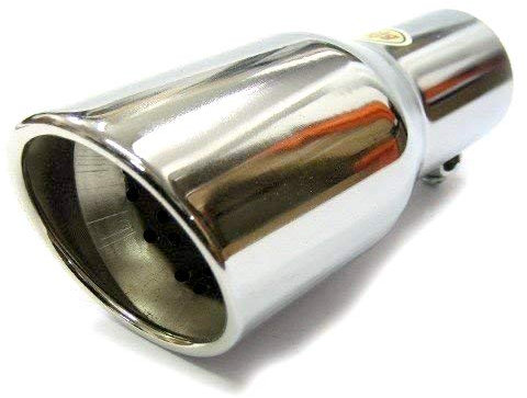 Auspuffblende Oval Endrohr Edelstahl Auto Endrohrblenden Auspuffendrohr Auspuffrohr Tuning Universell Schalldampf Blende Sport Oval Chrom Auspuffspitzen 37-44 mm