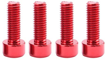 SM SunniMix 4 Pack Water Bottle Cage Bolts, Bicycle Water Bottle Holder Screws Mountain MTB Bike Cycling - Select Colors, Red