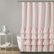 Lush Decor Ella Rideau de Douche à Volants en Dentelle, Polyester, Rose poudré, 72 inches x 72 inches