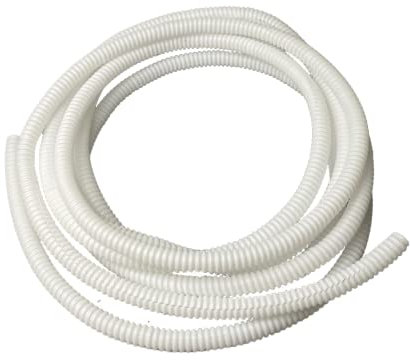 White Conduit Split Plastic Flexible Cable Tidy Solution Tube Trunking 6.2mm - 4m