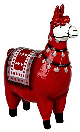 Deko Lama Alpaka Kamel Tier Figur Garten Skulptur Statue Rentier Hirsch Büste