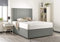 Bed Centre Manhattan Diwan-Set aus Memory-Schaumstoff mit Matratze, 2 Schubladen (auf der gleichen Seite) und Kopfteil (kleines Doppelbett (120 x 190 cm)) Silberfarben