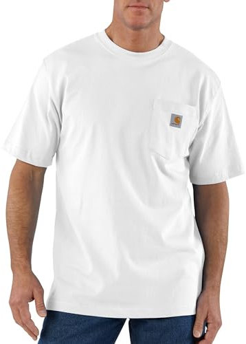 Carhartt Men's K87 Workwear Pocket Short Sleeve T-Shirt (Regular and Big & Tall Sizes), White, 5X-Large