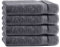 Class Home Collection Frottee Duschtücher 70x140 cm – 4er Set Duschtuch – Besonders weiche & saugfähige Duschtücher aus 100% Baumwolle mit Aufhänger – Anthrazit
