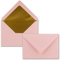 Kuverts in Rosa - 25 Stück - Brief-Umschläge DIN C6-114 x 162 mm - 11,4 x 16,2 cm - Naßklebung - matte Oberfläche & Gold-Metallic Fütterung - ohne Fenster - für Einladungen