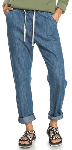 Roxy Slow Swell - Vaquero Elástico De Corte Relajado Para Mujer Vaquero Elástico De Corte Relajado, Mujer, medium blue, M