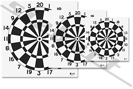 JVD 80er Dart Papierauflage Scheibenauflage Zielscheibe 80x80cm