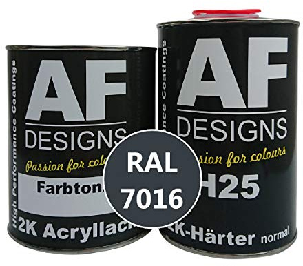 2K Lack 1,5 kg Set RAL 7016 ANTHRAZITGRAU matt Holz | 2K Acryl Set nach RAL - Wahlweise in hochglanz, seidenmatt, matt oder stumpfmatt