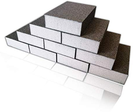 10x Profi Schleifschwamm Set Schleifklotz Schleifvlies Holz Körnung 120 fein Plus