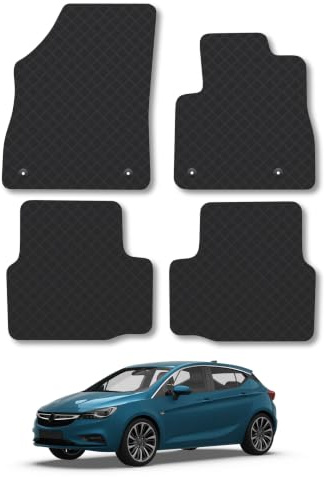 Vauxhall Astra (2015-2022) 3mm Rubber Car Mats | Tailored Fit Durable Floor Mats Full Coverage Protection Waterproof Accessories Easy Clean Anti Slip Made in the UK