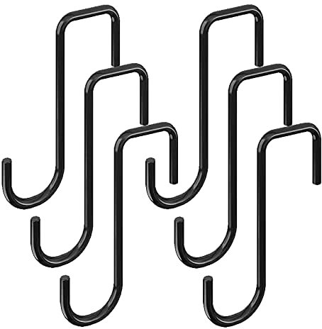 Vinyl Zaun Haken, 6 Stück Zaunhaken Pflanzenhänger, Stuhlkranzaufhänger, Zaunlicht-Clips, Terrassen-Pflanzenhaken für Innen Außen hängende Lichter Pflanzen Pflanzgefäße(Braun)