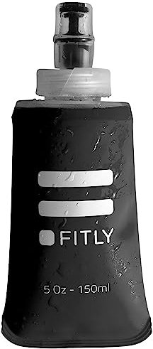 FITLY Soft Flask 150ml | Shrink As You Drink Soft Flask for Hydration Pack | Folding Water Bottle Ideal for Running, Hiking, Cycling, Climbing & Rigorous Activity