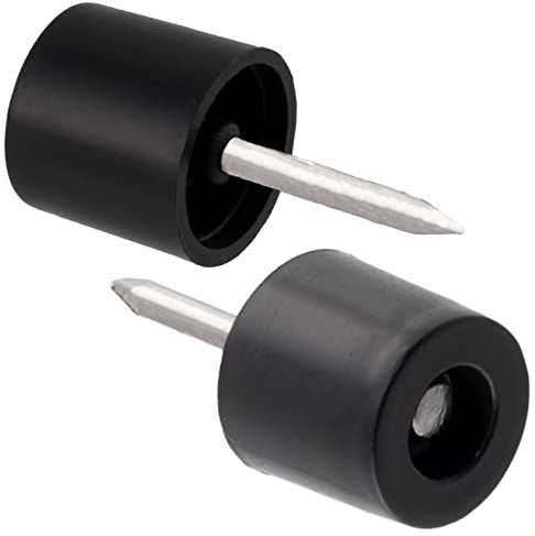 AERZETIX - C65849 - Satz von 100 Regalbodenträger zum nagel Ø9 mm x 19 mm - regalboden - farbe schwarz - aus kunststoff - aufbewahrung befestigung bibliotheksmöbel schrank schublade
