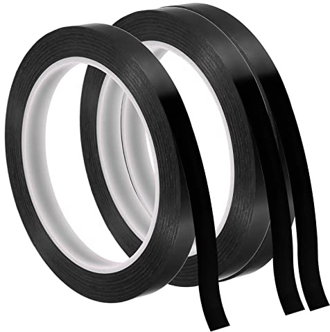 PATIKIL Whiteboard Tape 10mm X 66m, Black, 3 Pack | Thin Dry Erase Tape, for Graphic Chart Marking, DIY Art