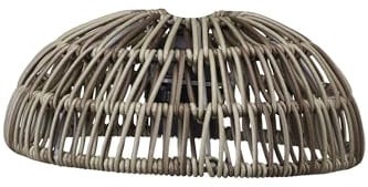 PR Home of Scandinavia Hue Lampenschirm Rattan für Außen grau grün beige 30cm für E27 Pendelaufhang